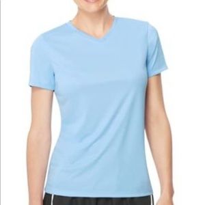 Hanes Cool Dri Women’s Light Blue Top Size L